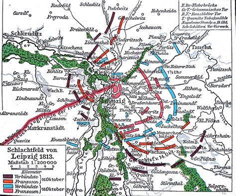 map of leipzig 1813